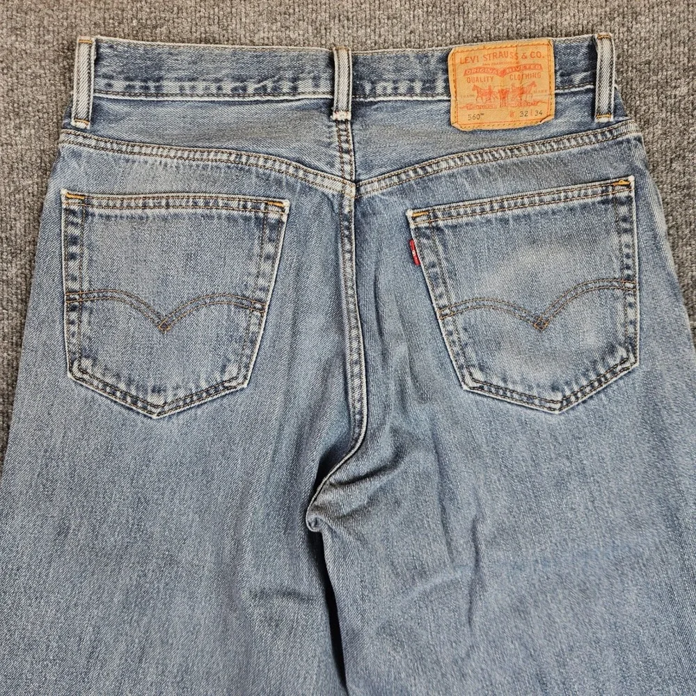 Levis 560 Comfort Fit Tapered Leg Jeans Men's 32x34 Med Wash Denim Vintage Y2K